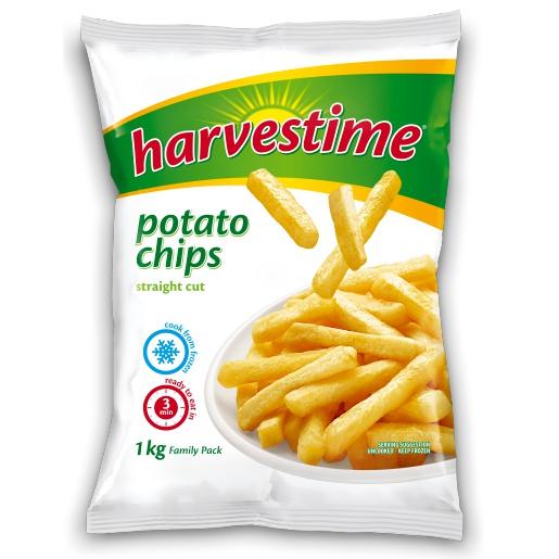 Harvestime Frozen Potato Chip Straight Cut 1kg - myhoodmarket