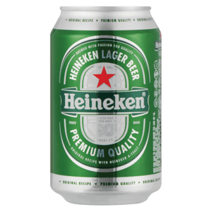 Heineken Premium Lager Beer Can 330ml - myhoodmarket