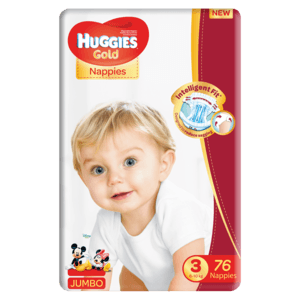 Huggies Gold Size 3 Nappies 76 Pack - myhoodmarket