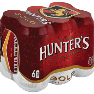Hunter's Gold Cider Cans 6 x 440ml - myhoodmarket