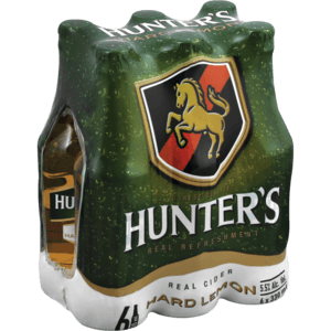 Hunter's Hard Lemon Cider Bottles 6 x 330ml - myhoodmarket