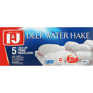 I&J Frozen Deep Water Hake Medallions 450g - myhoodmarket