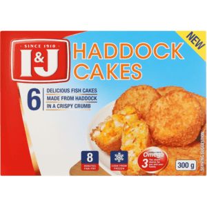 I&J Frozen Haddock Fish Cakes 300g - myhoodmarket