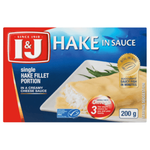 I&J Frozen Hake Fillet In Cheese Sauce 200g - myhoodmarket