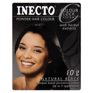 Inecto Powder Natural Black Powder Hair Colour 10g - myhoodmarket