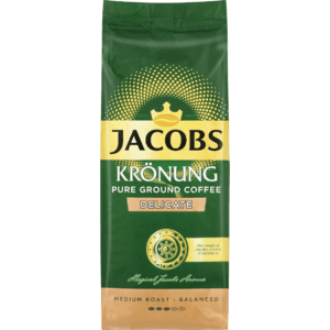 Jacobs Krönung Delicate Balanced Medium Roast Pure Ground Coffee 250g - myhoodmarket