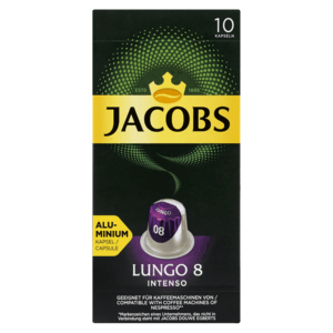 Jacobs Lungo 8 Intenso Coffee Capsules 10 Pac - myhoodmarket
