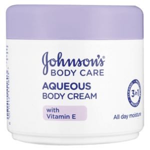 Johnson's Aqueous Body Cream With Vitamin E 350ml - myhoodmarket