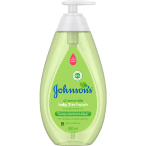 Johnson's Chamomile Baby Liquid Soap 3-In-1 Wash 500ml - myhoodmarket