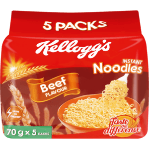Kellogg's Beef Flavoured Instant Noodles 5 x 70g - myhoodmarket