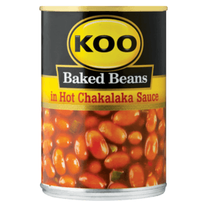 Koo Baked Beans In Hot Chakalaka Sauce Can 410g - myhoodmarket