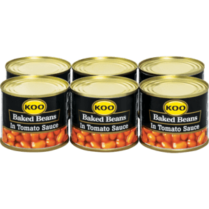 Koo Baked Beans In Tomato Sauce 6 x 215g - myhoodmarket