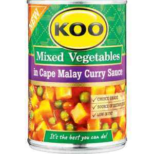 Koo Mixed Vegetables In Cape Malay Curry Sauce 410g - myhoodmarket