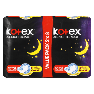 Kotex All Nighter Maxi Pads Value Pack 16 Pack - myhoodmarket