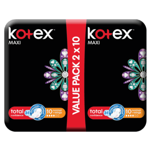 Kotex Maxi Duo Normal Sanitary Pads With Wings 20 Pack - myhoodmarket