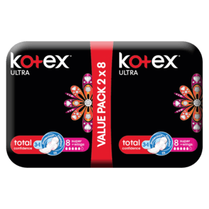 Kotex Ultra Duo Super Sanitary Pads 16 Pack - myhoodmarket