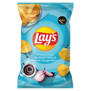 Lay's Caribbean Onion & Balsamic Vinegar Flavoured Potato Chips 125g - myhoodmarket