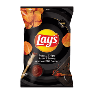 Lay's Sweet & Smoky American BBQ Flavoured Potato Chips 125g - myhoodmarket