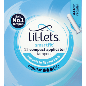 Lil-Lets Regular Compact Applicator Tampons 12 Pack - myhoodmarket