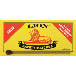 Lion Extra Long Safety Matches 90mm - myhoodmarket