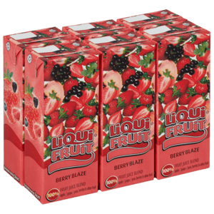 Liqui-Fruit 100% Berry Blaze Flavoured Juice Blend Boxes 6 x 250ml - myhoodmarket
