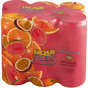 Liqui-Fruit Breakfast Punch Juice Cans 6 x 330ml - myhoodmarket
