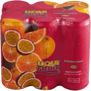 Liqui-Fruit Passion Power Juice Cans 6 x 330ml - myhoodmarket