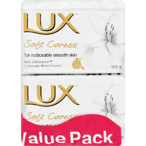 Lux Soft Caress Bath Soap Value Pack 4 x 100g - myhoodmarket