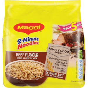 Maggi Beef Flavoured 2 Minute Noodles 5 x 73g - myhoodmarket