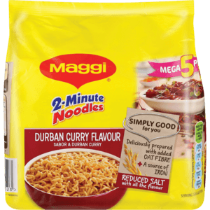 Maggi Durban Curry Flavoured Instant 2 Minute Noodles 5 x 73g - myhoodmarket
