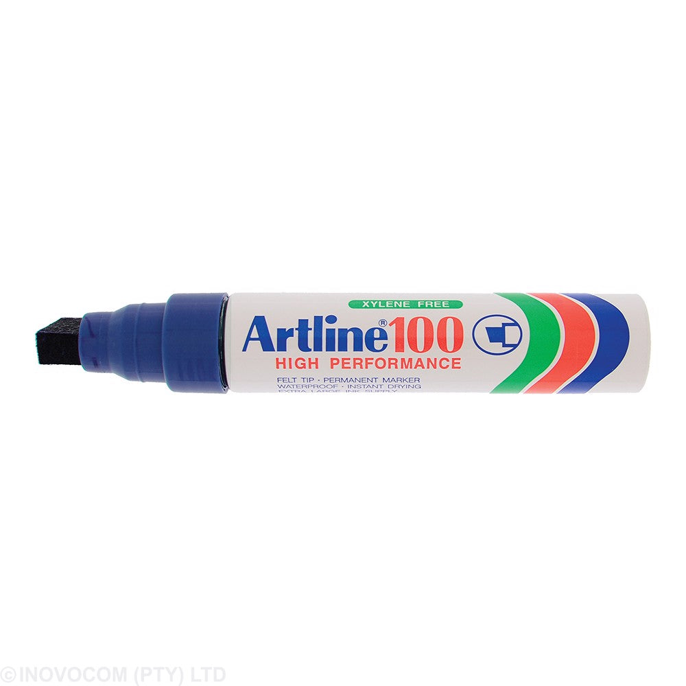 Artline EK-100 Industrial Permanent Marker Chisel Point Blue