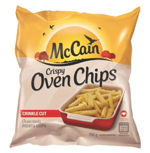 McCain Frozen Crispy Crinkle Cut Oven Potato Chips 750g - myhoodmarket
