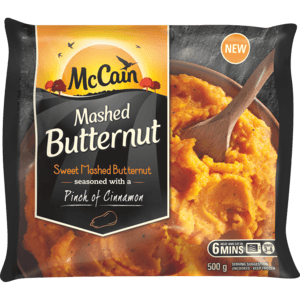 McCain Frozen Mashed Butternut With A Pinch Of Cinnamon 500g - myhoodmarket