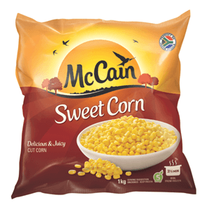 McCain Frozen Plain Sweet Corn 1kg - myhoodmarket