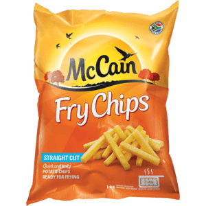McCain Frozen Straight Cut Potato Fry Chips 1kg - myhoodmarket