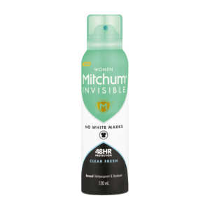 Mitchum Invisible Ladies Body Spray Deodorant 120ml - myhoodmarket