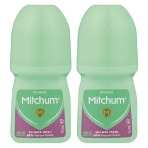 Mitchum Women Shower Fresh Anti-Perspirant Roll-On 2 x 50ml - myhoodmarket