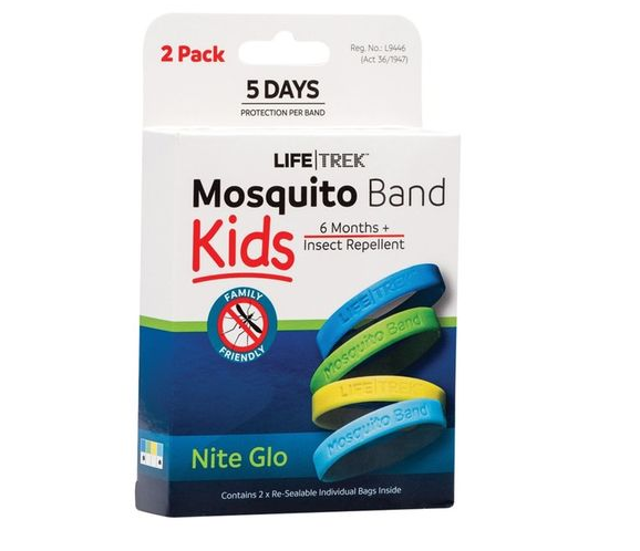 Lifetrek 2 x Kids Nite Glow Mosquito Bands