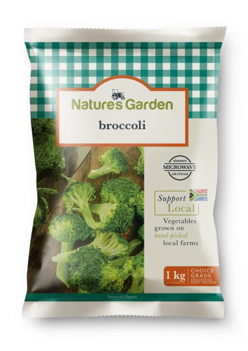 Natures Garden Frozen Broccoli Florets 1kg - myhoodmarket