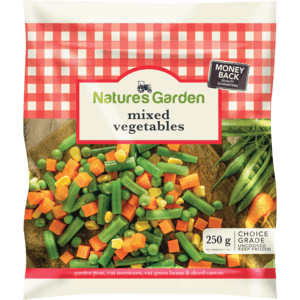 Natures Garden Frozen Mixed Vegetables 250g - myhoodmarket
