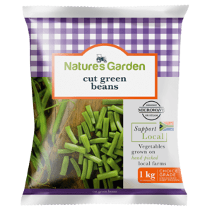Natures Garden Frozen Plain Cut Green Beans 1kg - myhoodmarket