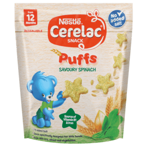 Nestlé Cerelac Savoury Spinach Puffs 50g - myhoodmarket
