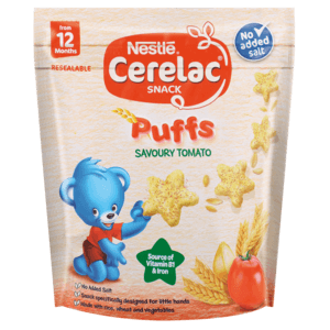 Nestlé Cerelac Savoury Tomato Puffs 50g - myhoodmarket