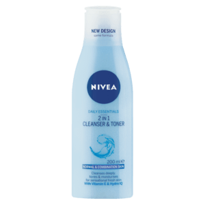 Nivea Daily Essentials 2-In-1 Cleanser & Toner Face Wash 200ml - myhoodmarket