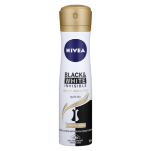 Nivea Invisible Black & White Silky Smooth Ladies Anti-Perspirant Deodorant 150ml - myhoodmarket
