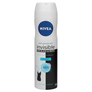 Nivea Invisible For Black & White Fresh Ladies Anti-Perspirant Deodorant 150mlml - myhoodmarket