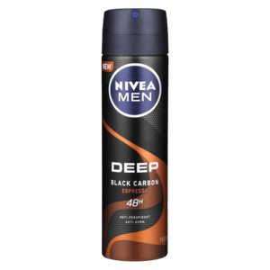 Nivea Men Deep Black Carbon Espresso Anti-Perspirant Deodorant 150ml - myhoodmarket