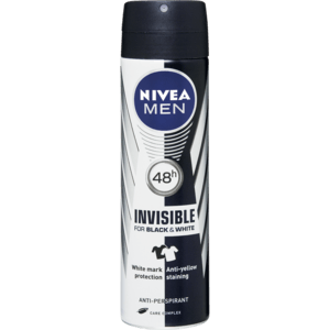 Nivea Men Invisible Black & White 48h Anti-Perspirant Deodorant 150ml - myhoodmarket