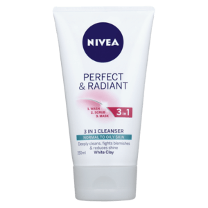 Nivea Perfect & Radiant 3-In-1 Face Scrub 150ml - myhoodmarket