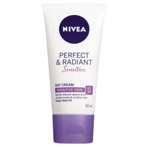Nivea Perfect & Radiant Sensitive SPF15 Facial Day Cream 50ml - myhoodmarket